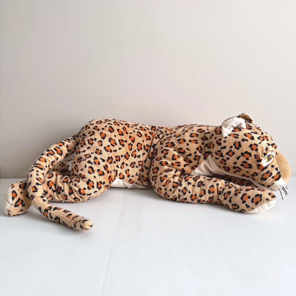 IKEA MORRHÅR Realistic Leopard Plush Stuffed Animal 32 Inch Large Spotted Cat